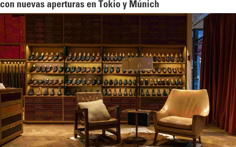 Empresa española de zapatos artesanales anuncia apertura de tiendas en capitales de Japón y Alemania